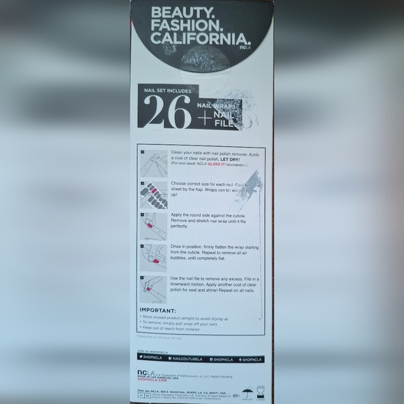 New Sealed NCLA Nail Wraps Japan Self Adhesive Rare and Hard to Find - Picture 3 of 5